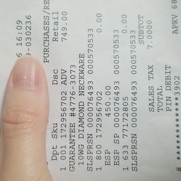 10K WG Diamond Necklace - Picture 5 of 6